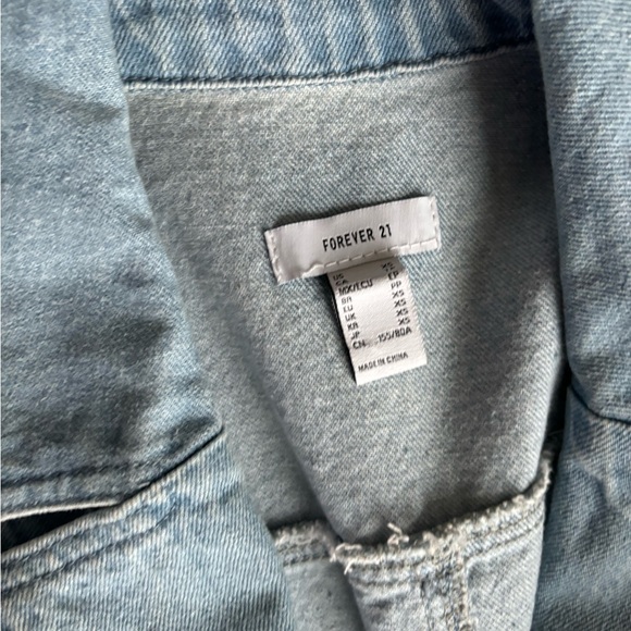 Forever 21 Denim Open-Front Longline Jacket Size XS - Picture 11 of 11